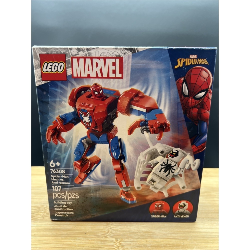 LEGO Marvel Spider-Man Mech vs Anti-Venom Building Set for Ages 6+ 76308